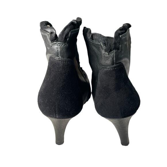 Te Casan Limited 100 NY Edition Ruffled Stiletto Ankle Boot Shoe Black Size 8 - Picture 6 of 10